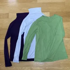 ユニクロ シアージャージークルーネックT XL グリーン