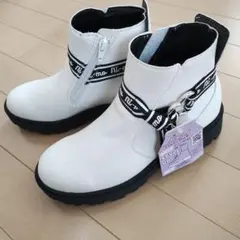 ムーンスター　ニーモ　ショートブーツ　白　23cm