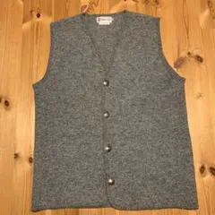Robert Sim ×EDIFCEスコットランド製コンチョボタングレー ベスト