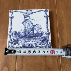 船のイラスト タイル 約10cm