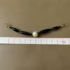 黒系ビーズと真珠の和装小物