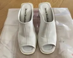Acne Studios レザー オープントゥ サンダル ホワイトのサムネイル
