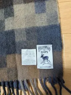 SHIPS シップス マフラー スコットランド製 WOOL アンゴラ混