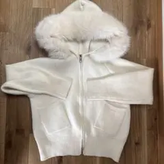 取り外し可能ファーニットパーカー