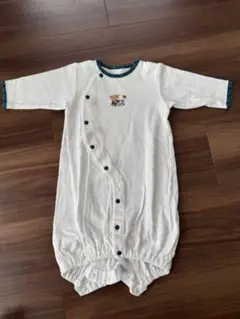 ファミリア　ホワイト ツーウェイ・ドレスオール 長袖　チェック　ファミちゃん