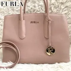 極美品✨フルラ テッサ ハンドバッグ 2way レザー ショルダー ピンク