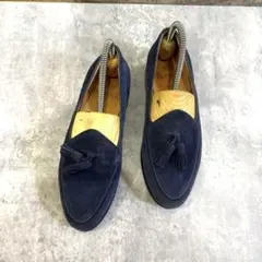 バーウィック(Berwick1707) スエードタッセルローファー39 ネイビー