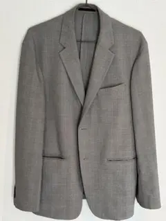 ユニクロ　感動ジャケット　グレー チェック柄 スーツジャケット