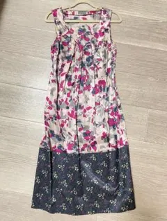 theory luxeセオリーリュクス　花柄シルクワンピース