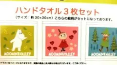 ムーミン ハンドタオル3枚セット 約30×30cm　お得