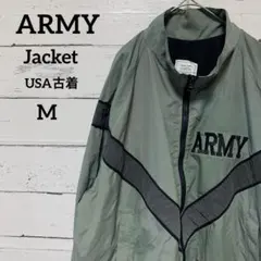 米軍U.S ARMY ミリタリーナイロンジャケット 刺繍ロゴ USA古着
