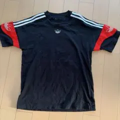 希少 90s アディダス ゲームシャツ tシャツ トレフォイル メッシュ 黒