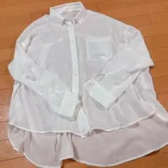 しまむら　ワッシャーシアーシャツ　hideka rumi