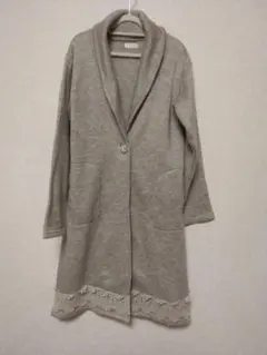 ★axes femme★ロングコート レース ビジュー グレー