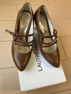 ロートレアモン　ストラップ付　パンプス　本革　美品のサムネイル