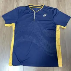 ASICS Tシャツ ネイビー/イエロー　2023 全仏のサムネイル