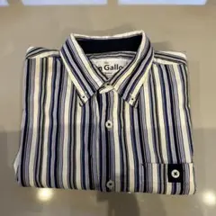San Gallo ストライプ ボタンダウンシャツ メンズL