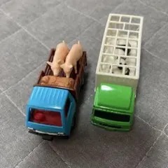 スズキキャリー トミカ 家畜運搬車 日本製 赤箱 絶版 希少 2台セット