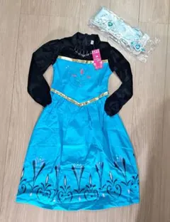 120cm　衣装　アナと雪の女王　エルサ　コスプレ　ワンピース　女の子　キッズ