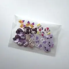ネイルパーツ サンリオ キティ 紫 20個セット