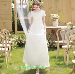 ウェディングドレス　前撮りドレス　Aラインシルエット