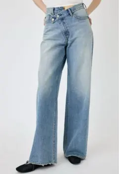 MOUSSY CROSS WAIST WIDE STRAIGHT サイズ1