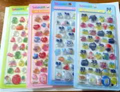 sale！　⑧たまごっち　3Dステッカー　4種　4枚　ドロップ　硬いシール