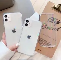 iPhone11pro アイフォンケース クリア 虹色 すまほけーす ケース