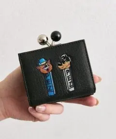 イアパピヨネ「PEZ ×ear」本革/コラボ三つ折りがま口財布