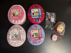 たまごっちチョコ缶 コンプ めじるしアクセサリー スイングケース セット