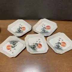 和風デザイン 四角い皿 5枚