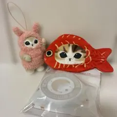 モフサンド おめで鯛　おかおポーチ パジャマにゃん マスコット　セット