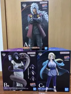 一番くじNARUTO-ナルト- 疾風伝 伝説の三忍ABCの3体セット オマケ付き