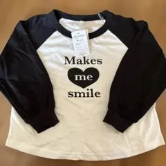 【新品未使用】　ロンＴ　長袖　トップス　カットソー　白黒　女の子　保育園準備