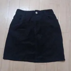 黒 コーデュロイ タイトスカート