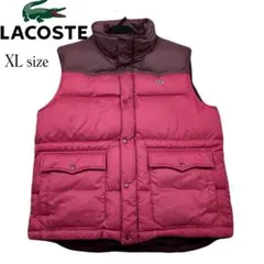 美品　LACOSTE XL ダウンベスト ピンク/ブラウン　フェザーのサムネイル