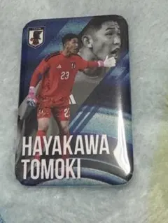サムライブルー長方形缶バッジ 早川友基