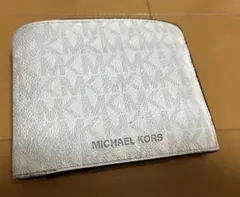 MICHAEL KORS モノグラム 二つ折り財布　白　ホワイト　中古