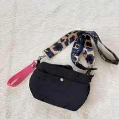 ELLE girl エルガール 撥水 2wayショルダーバック レオパード