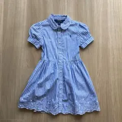 ラルフローレン ワンピース　ストライプ　ブルー