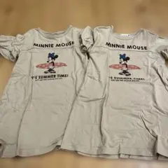 ミニーマウス サマーワンピース 100cm ベージュ