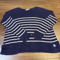 ORCIVAL ネイビーと白のストライプ 長袖カットソー