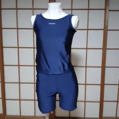 FOOTMARK セパレート水着 紺色　記名あり　Lサイズ　胸パットなしのサムネイル