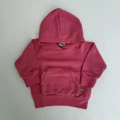 ピンク フード付きトレーナー 80cm