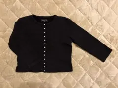 アニエスベー　裏起毛・袖丈短め　カーディガンプレッション　Le Petit　黒