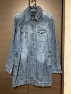 刺繍入りライトブルーデニムジャケットM