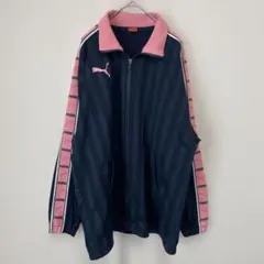 【美品】 PUMA ジャージ ネイビー ピンク S M 平成 y2k 廃盤品