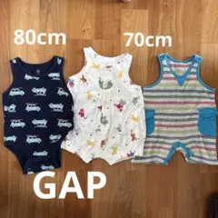 男の子！70cm80cmGAP夏ロンパース