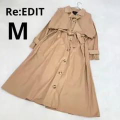 ★ Re:EDIT リエディ トレンチコート 無地 ベージュ M 長袖