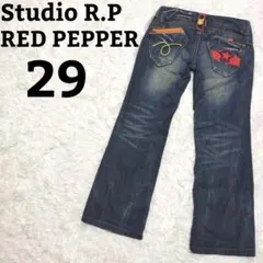 STUDIO R.P レッドペッパー フレア Y2K デニムパンツ 29 紺のサムネイル